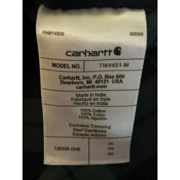 Carhartt Heavyweight Flannel Loose Fit Button-Down Work Shirt Size 2XL - Picture 4 of 8